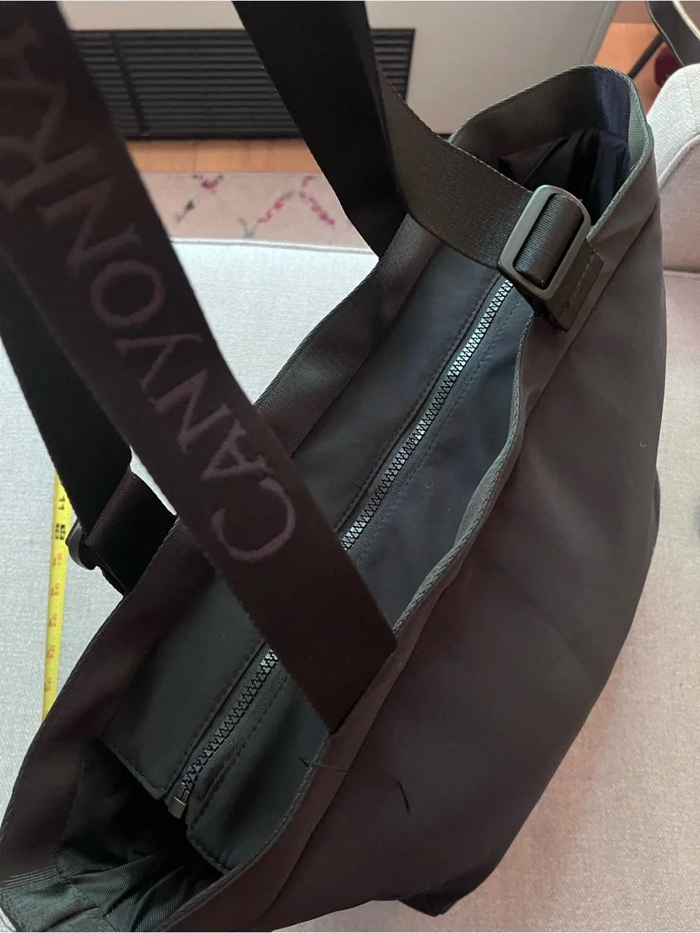 Canyon Ranch Luxury Wellness Spa Black Nylon Utility Travel Tote Bag